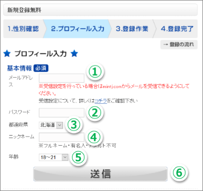 ミントC！Jメールサイトイメージ